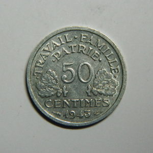 50 Centimes Bazor Etat Français 1943 SPL  EB90504