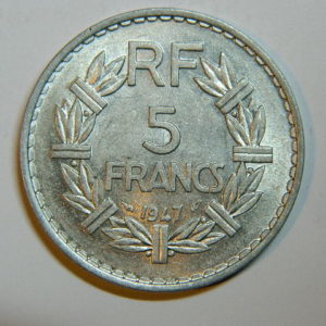 5 Francs Lavrillier 1947 SPL  EB90444