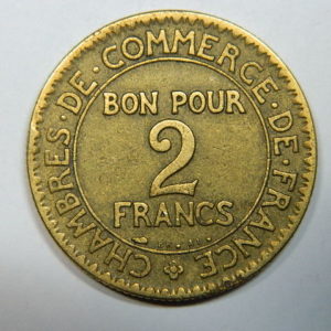 2 Francs Chambre de Commerce 1925 TTB  EB90245