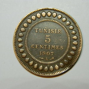 5 Centimes Moh.En-Naceur 1907A TUNISIE SUP  EB90407