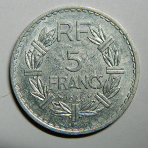 5 Francs Lavrillier 1946B SUP EB90445