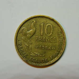 10 Francs Guiraud 1954B SUP EB90461