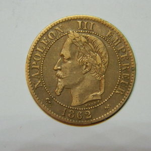 2 Centimes Napoléon III tête nue 1862K TTB EB90463