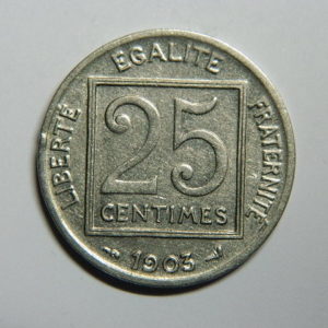 25 Centimes Patey 1903 TTB EB90398