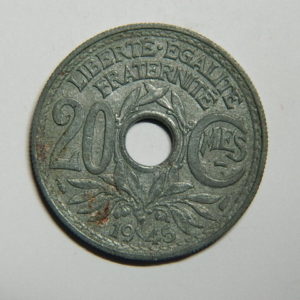 20 Centimes Lindauer Zinc 1945 TTB EB90395
