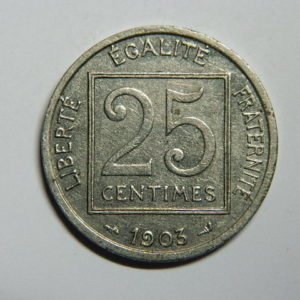 25 Centimes Patey 1903 TTB EB90393