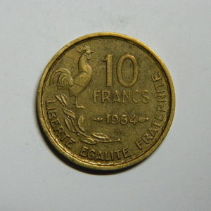 10 Francs Guiraud 1954B TTB EB90290