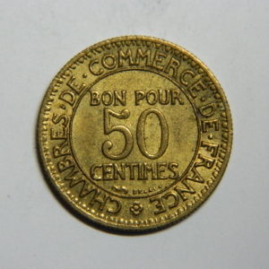 50 Centimes Chambre de commerce 1923 SUP EB90380