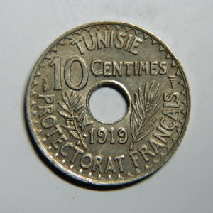 10 Centimes 1919 SUP TUNISIE Colonie Fr EB90284