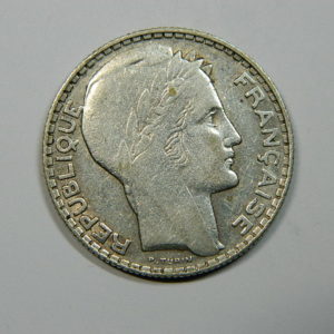 10 Francs Turin 1930 TTB- Argent 680°/°°  SI90058A