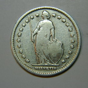 1 Franc Suisse 1898 TB Argent 835 °/°°  EB90218