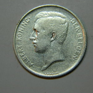 1 Franc Albert 1er 1911 TB Belgique Argent 835 °/°°  EB90214