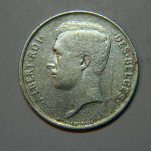 1 Franc Albert 1er 1913 TTB Belgique Argent 835 °/°°  EB90213