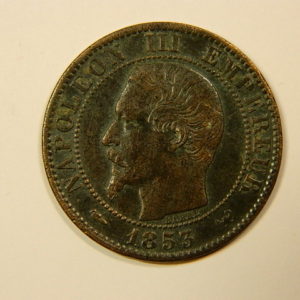 5 Centimes Napoléon III tête nue 1853W TTB EB90100
