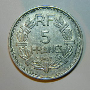 5 Francs Lavrillier 1947 SUP EB90024