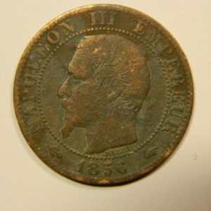 5 Centimes Napoléon III tête nue 1856A TB EB90553