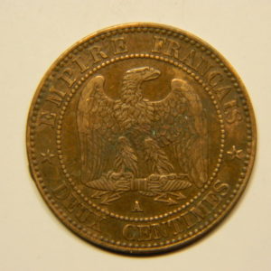 2 Centimes Napoléon III tête Laurée 1861A TTB EB90643