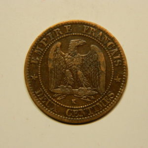 2 Centimes Napoléon III tête Laurée 1862K TTB EB90659