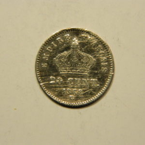 20 Centimes Napoléon III Tête laurée 1868BB TTB- Argent 835°/°° EB90772