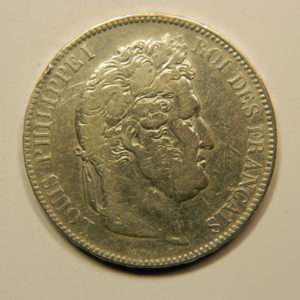 5 Francs Louis-Philippe Ier Tête Laurée 1833W TTB EB90799