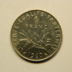1 Franc Semeuse 1960 PETIT 0 Chouette FDC EB90855