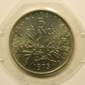 5 Francs Semeuse  1975 FDC EB90901