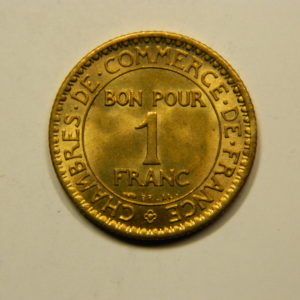 1 Franc Chambre de commerce 1921 SPL EB90928