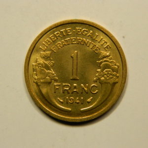 1 Franc Morlon 1941 FDC EB90929