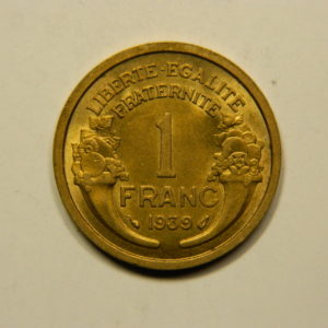 1 Franc Morlon 1939 SPL EB90933
