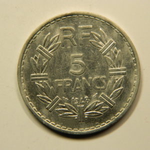 5 Francs Lavrillier 1948 TTB EB90945