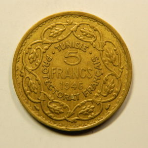 5 Francs TUNISIE 1946 SUP EB91129