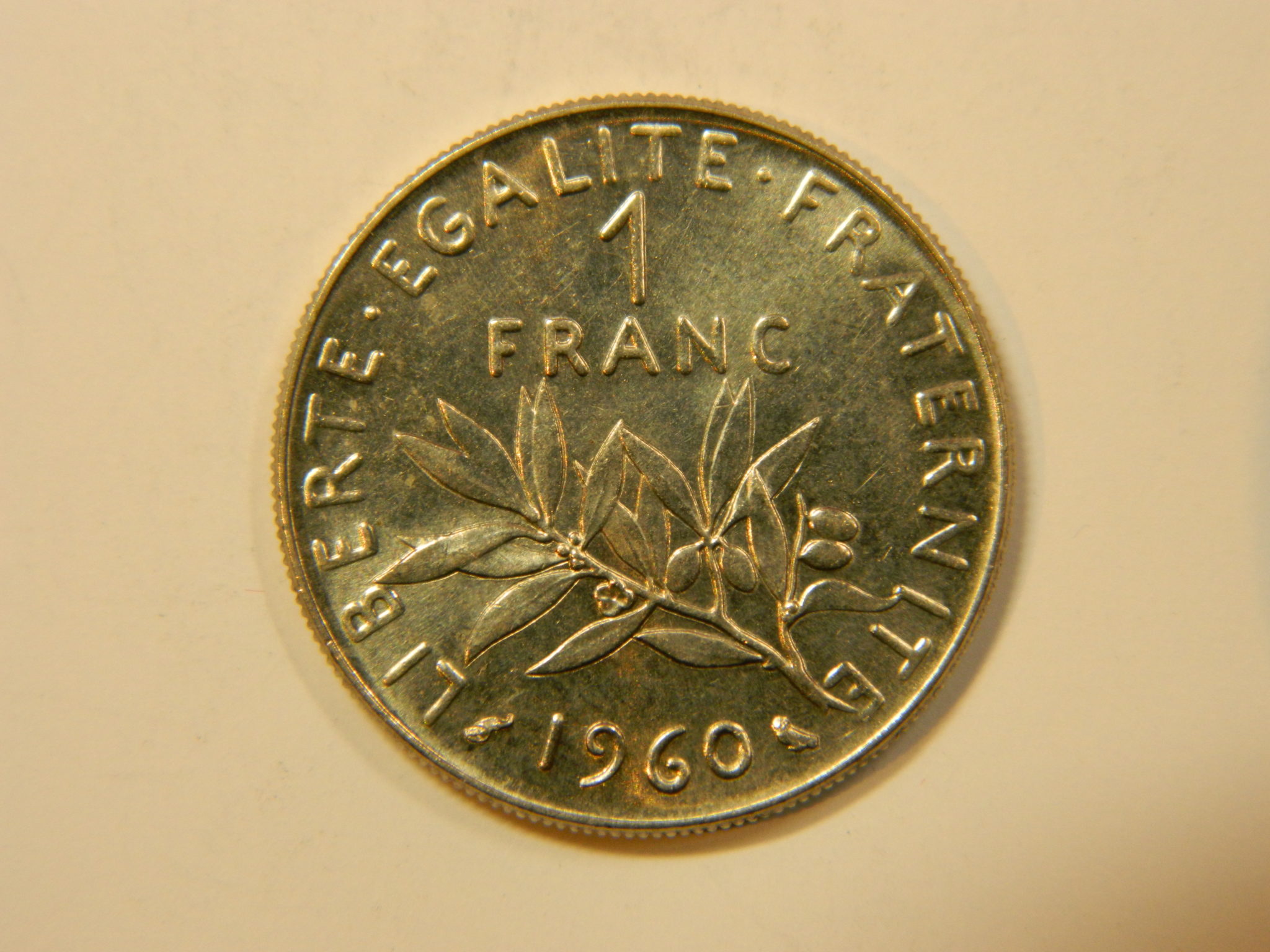 1 Franc Semeuse 1960 SPL EB90236  NumiSup72  Monnaies