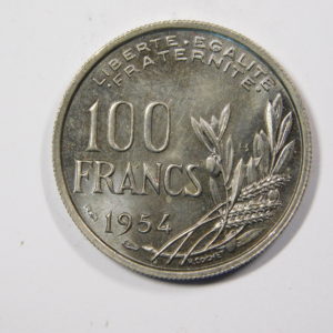 100 Francs Cochet 1954B FDC EB90279
