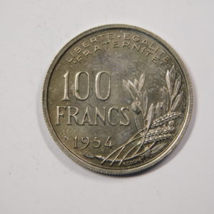 100 Francs Cochet 1954 FDC EB90280