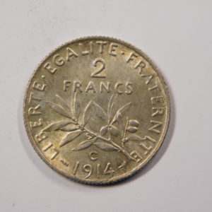 2 Francs Semeuse 1914 C SUP Argent 835°/°° EB91147