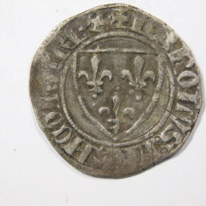 Blanc dit « Guenar »Charles VI 1380/1422 Rare TTB++ EB91150