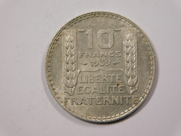 10 Francs Turin 1939 TTB+ Argent 680°/°°  EB91187