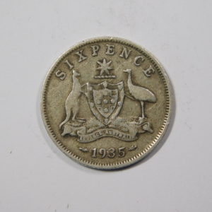 6 Pence Georges V 1935 TB Australie Argent 925°/°° EB91191