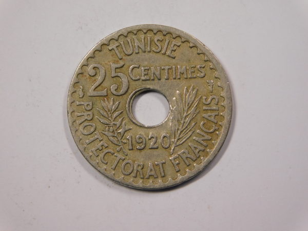 25 Centimes Protectorat Français 1920 TTB TUNISIE EB91216