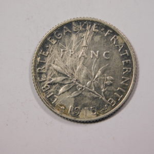 1 Franc Cérès 1915  TB Argent 835°/°° EB91220