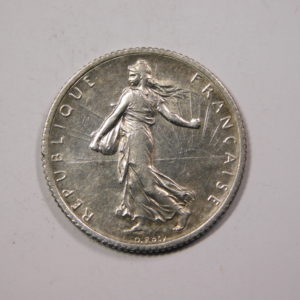 1 Franc Semeuse 1918 SUP Argent   835°/°° EB91221