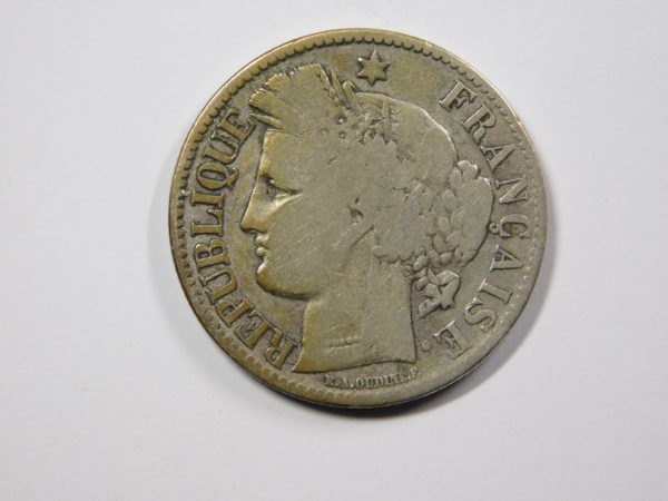 2 Francs Cérès 1870 K étoile TB Argent 835°/°° EB91239