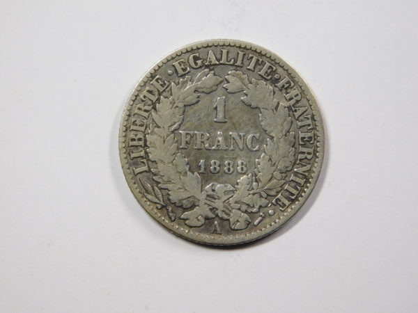 1 Franc Cérès 1888A  TB Argent 835°/°° EB91241