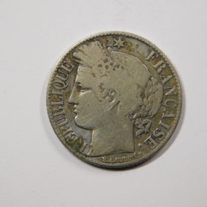 1 Franc Cérès 1888 A  TB Argent 835°/°° EB91242