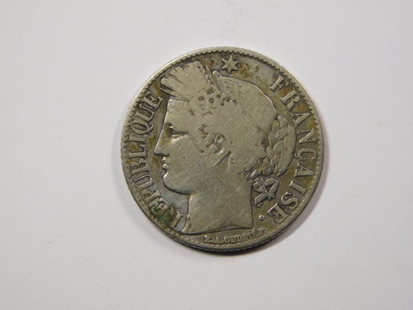 1 Franc Cérès 1888 A  TB Argent 835°/°° EB91242 – Image 2