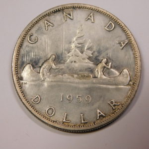 1 Dollar Elisabeth II 1959 SUP Canada Argent EB91248