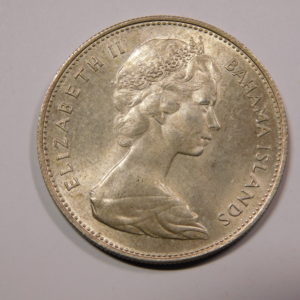 1 Dollar Elisabeth II 1966 SUP Bahamas Argent EB91252