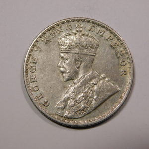 Pièce de 1 Roupie Georges V 1918  INDE SPL Argent EB91269