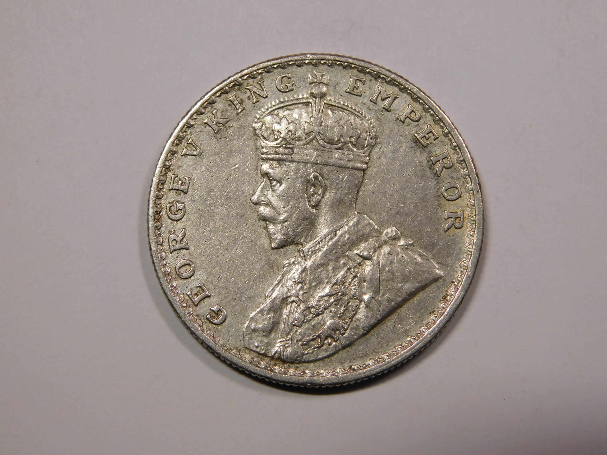 Pièce de 1 Roupie Georges V 1918 INDE SPL Argent EB91269 – Image 2