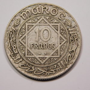 10 Francs 1352H-1933 TTB Mohamed V Argent  MAROC EB91297